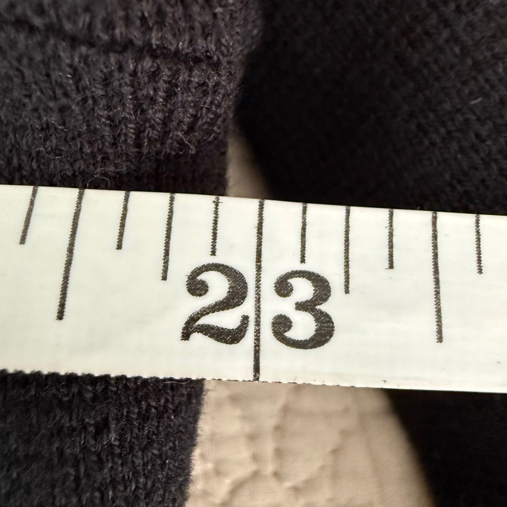 Quince Organic Cotton Knit Collarless Coat Black Large Quiet Luxury Minimalist - Picture 6 of 7